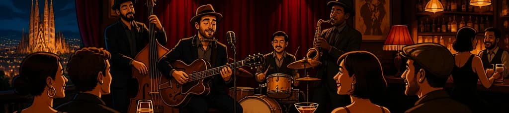 Sesión de improvisación de Jazz, Cócteles y Tapas en Barcelona