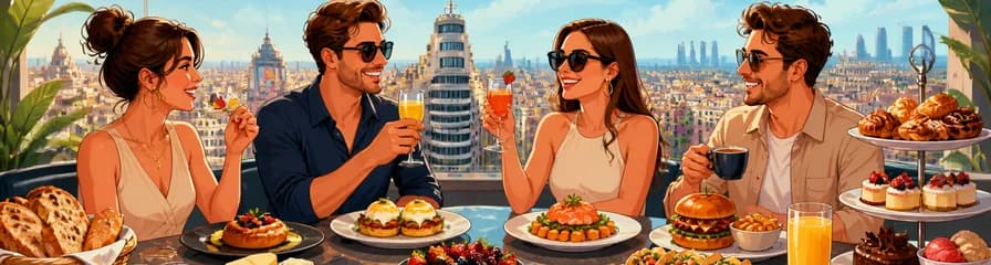 Disfruta de un brunch con espectaculares vistas a la Gran Vía en Ella Sky Bar