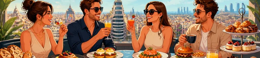 Disfruta de un brunch con espectaculares vistas a la Gran Vía en Ella Sky Bar