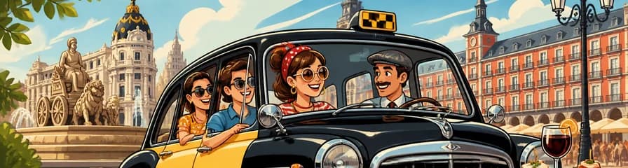Recorrido clásico por Madrid en taxi SEAT 1500