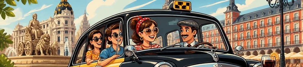 Recorrido clásico por Madrid en taxi SEAT 1500