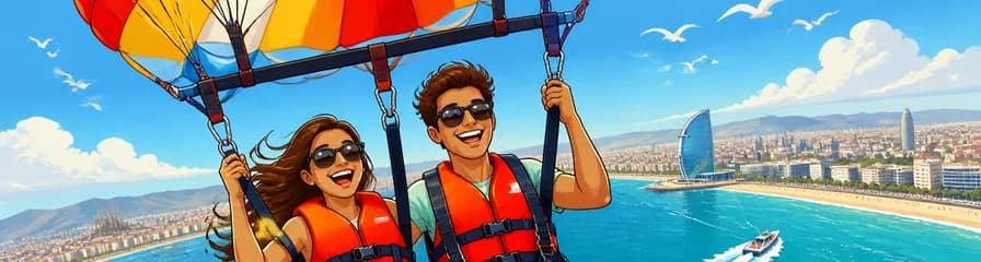 Aventura de parasailing en Barcelona