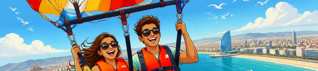 Aventura de parasailing en Barcelona