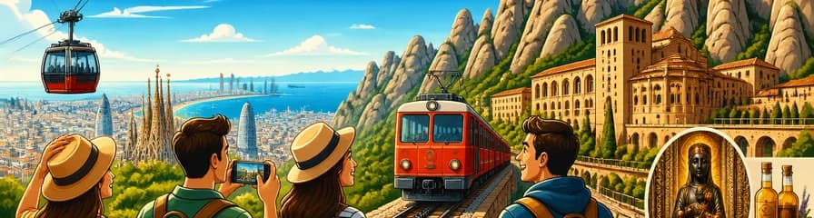 Recorrido panorámico por Barcelona y Montserrat con el tren cremallera