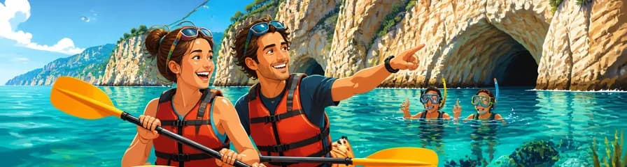 Aventura en kayak y snorkel por los acantilados de Maro Cerro Gordo