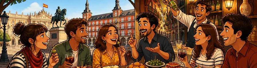 Recorrido culinario e histórico por Madrid en grupo reducido: tapas y tabernas