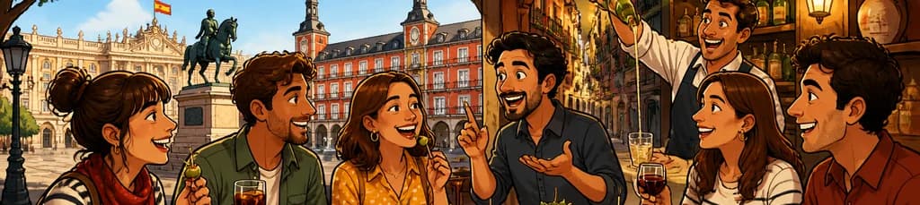 Recorrido culinario e histórico por Madrid en grupo reducido: tapas y tabernas