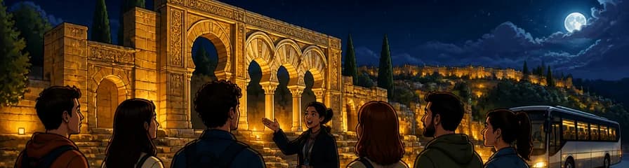 Descubre la experiencia nocturna en Medina Azahara con transporte incluido
