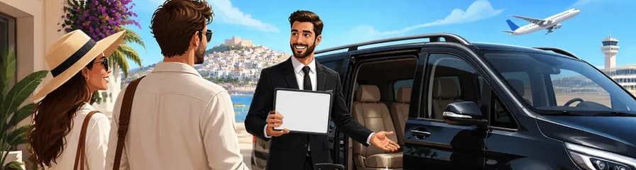 Servicio de traslado en Standard Van o SUV desde el centro de Ibiza al aeropuerto IBZ