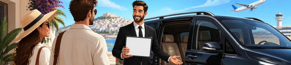 Servicio de traslado en Standard Van o SUV desde el centro de Ibiza al aeropuerto IBZ