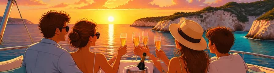 Vive una experiencia privada de navegación al atardecer partiendo de Cala Galdana