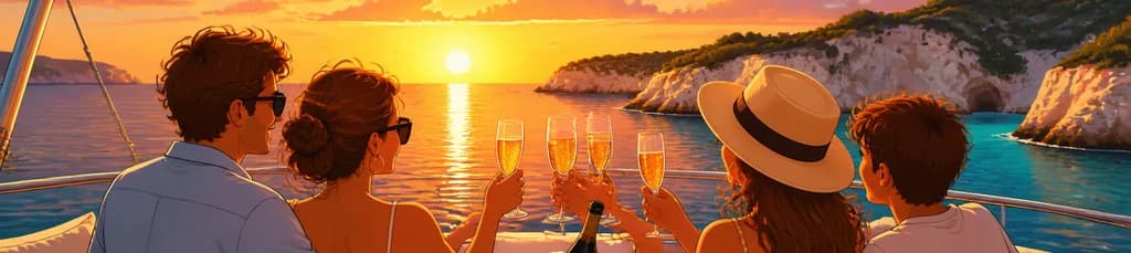 Vive una experiencia privada de navegación al atardecer partiendo de Cala Galdana
