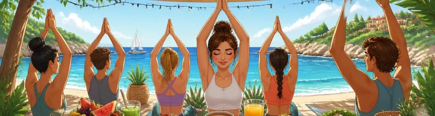 Sesión de yoga y brunch playero