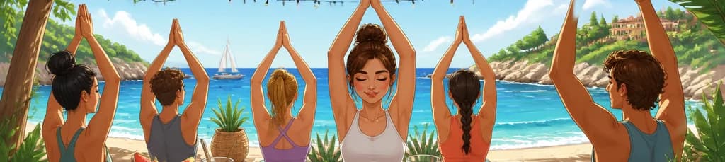 Sesión de yoga y brunch playero