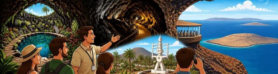 Descubre Jameos del Agua, Cueva de los Verdes y Mirador del Río en una excursión desde el acantilado