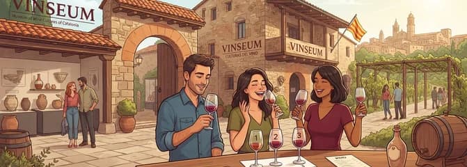 Acceso al VINSEUM con cata de tres vinos catalanes
