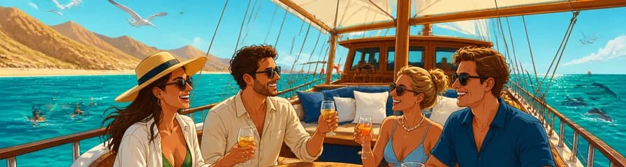 Goleta exclusiva Aphrodite en Fuerteventura con comida y bebidas
