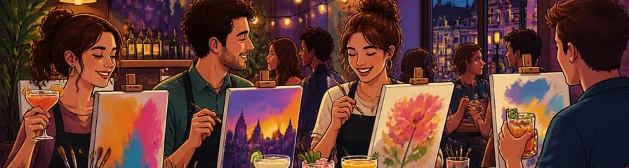 Sesión de pintura y cócteles en Madrid