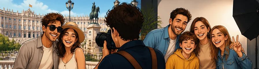 Sesión fotográfica privada en Madrid: elige entre estudio o exteriores