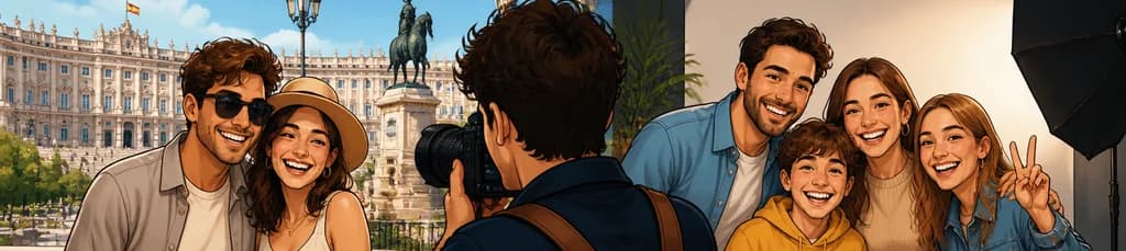 Sesión fotográfica privada en Madrid: elige entre estudio o exteriores
