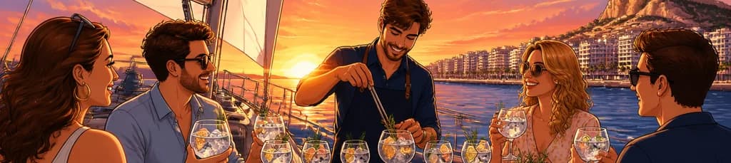 Disfruta de un Paseo en Barco con Cata de Gin-Tonics al Atardecer en Alicante