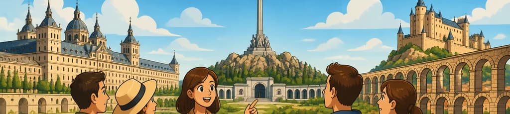 Excursión de un día completo desde Madrid a El Escorial, el Valle de los Caídos y Segovia