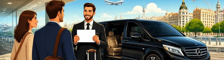 Traslado privado en furgoneta de lujo desde el Aeropuerto de Madrid (MAD) a la ciudad