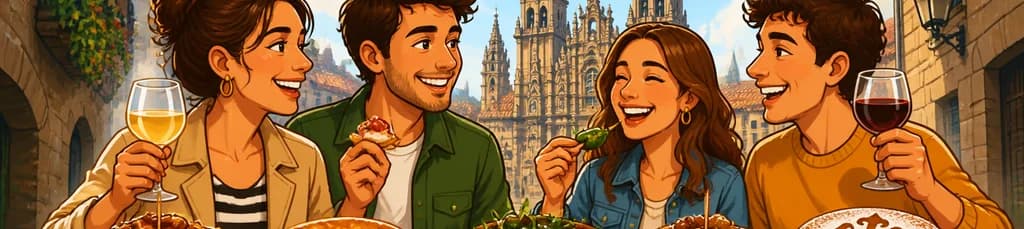 Recorrido gastronómico por el casco antiguo de Santiago: tapas y bebidas