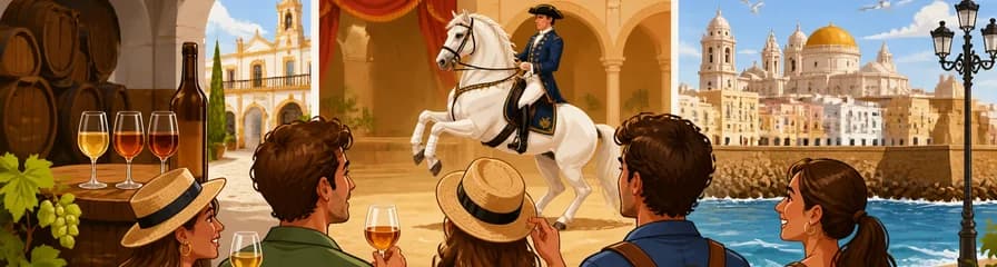 Excursión desde Sevilla a Jerez y Cádiz con Ballet de Caballos y Degustación de Jerez