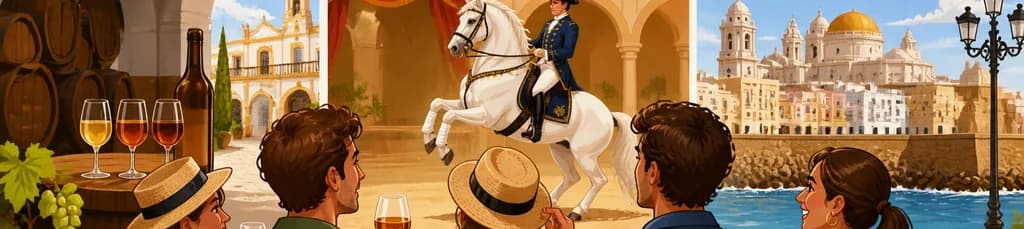 Excursión desde Sevilla a Jerez y Cádiz con Ballet de Caballos y Degustación de Jerez