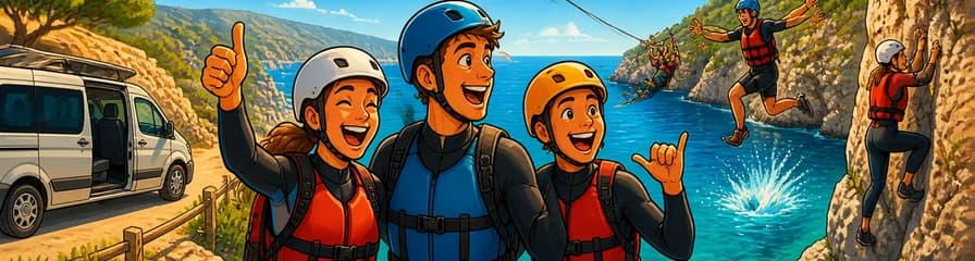 Aventura de coasteering por la costa sur de Mallorca con servicio de traslados