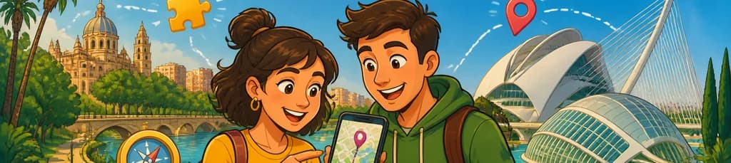 Juego móvil interactivo "Valencia Uncovered": tour a pie con GPS y aplicación