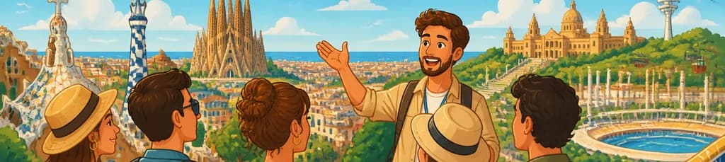 Exploración exhaustiva de los atractivos turísticos de Barcelona en un tour privado de jornada completa con un guía local