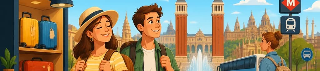 Servicio de Consigna de Equipaje en la Plaza de España de Barcelona