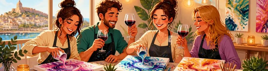 Taller de Arteterapia Fluida y Cata de Vinos en Alicante