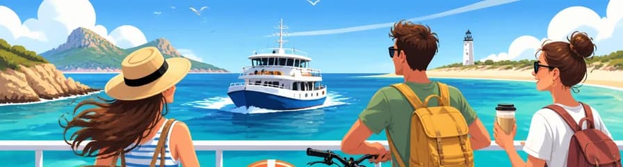 Viaje de ida y vuelta en ferry a Formentera desde Ibiza