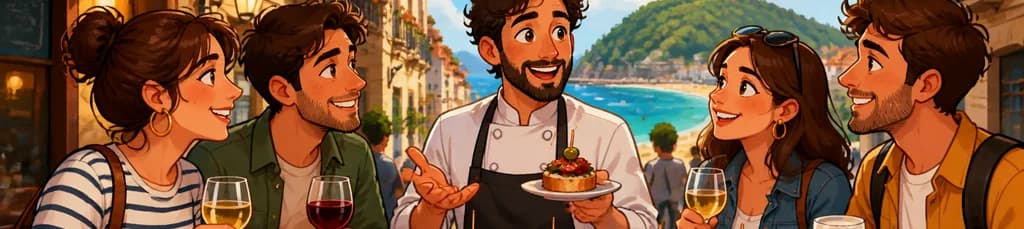 Recorrido a pie por San Sebastián con degustación de especialidades vascas