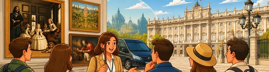 Tour guiado por el Museo del Prado y el Palacio Real de Madrid con transporte incluido