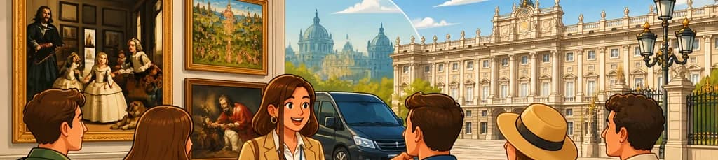 Tour guiado por el Museo del Prado y el Palacio Real de Madrid con transporte incluido