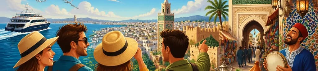 Viaje de un día completo a Tánger, Marruecos, partiendo desde la Costa del Sol