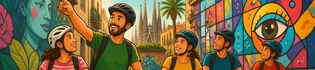 Recorrido en bicicleta por el arte callejero de Barcelona