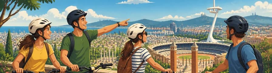 Aventura en bicicleta eléctrica por Montjuic y el Estadio Olímpico de Barcelona