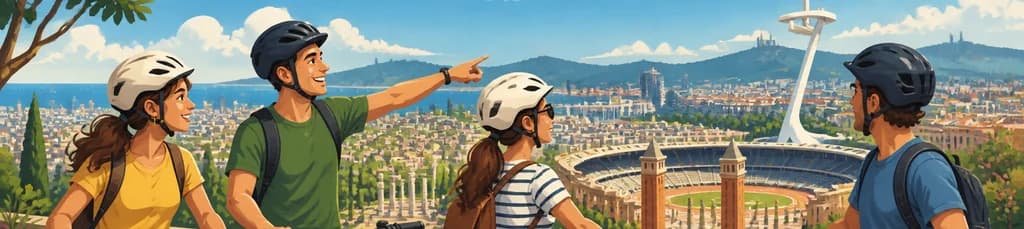 Aventura en bicicleta eléctrica por Montjuic y el Estadio Olímpico de Barcelona