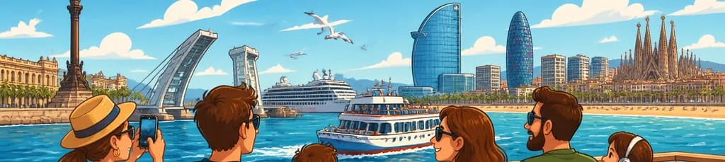 Crucero de 60 minutos por el puerto y la costa de Barcelona con Las Golondrinas
