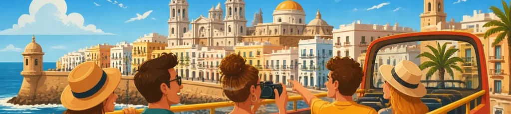 Tour panorámico en autobús por Cádiz con paradas libres