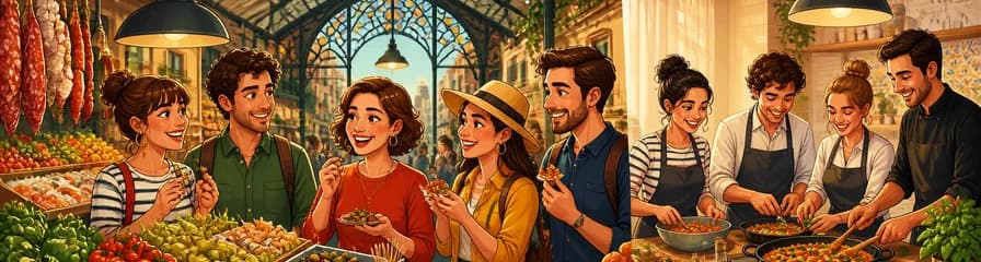 Explora Barcelona: mercados cubiertos y experiencia culinaria práctica en un mini taller de cocina