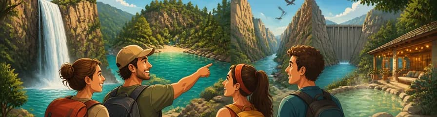 Jornada de aventura: Aguas termales, cascadas y estancia en casa de huéspedes privada
