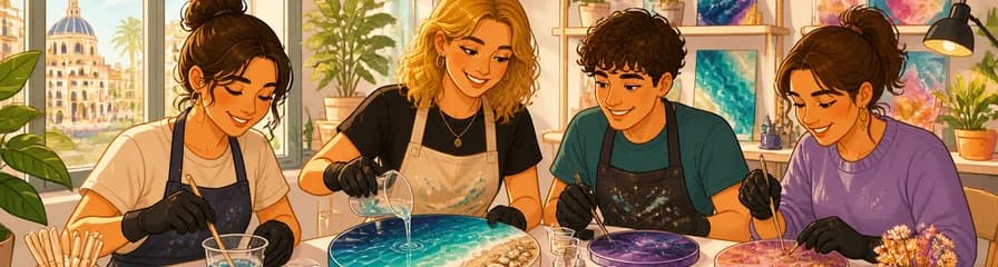 Taller de arte con resina en Valencia