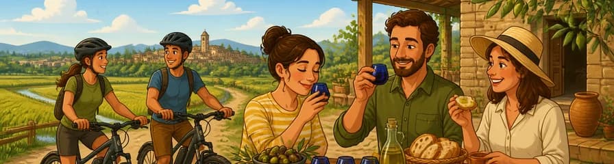 Recorrido en bicicleta eléctrica con degustación de aceite de oliva y desayuno tradicional