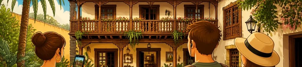 Acceso a La Casa de los Balcones en Santa Cruz de Tenerife